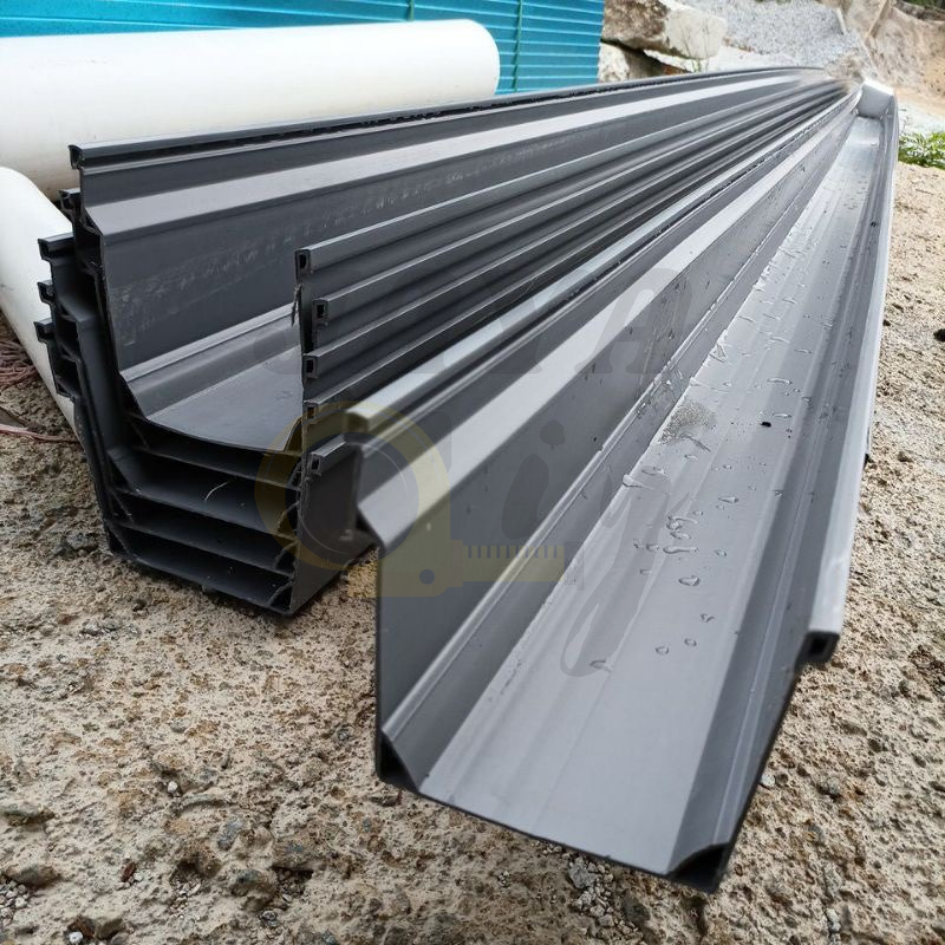 [1SET] LOCAL F300 UPVC GUTTER MITRE FITTING (PVC RAINWATER GUTTER) GREY ...
