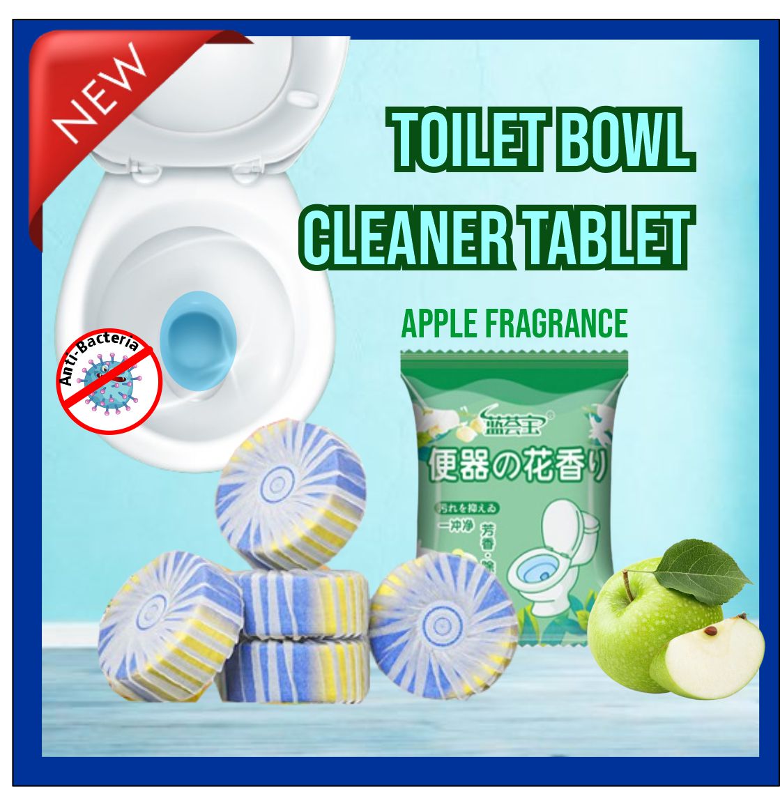 Pembersih Tandas Automatik Magic Toilet Bowl Cleaner Block Freshener ...