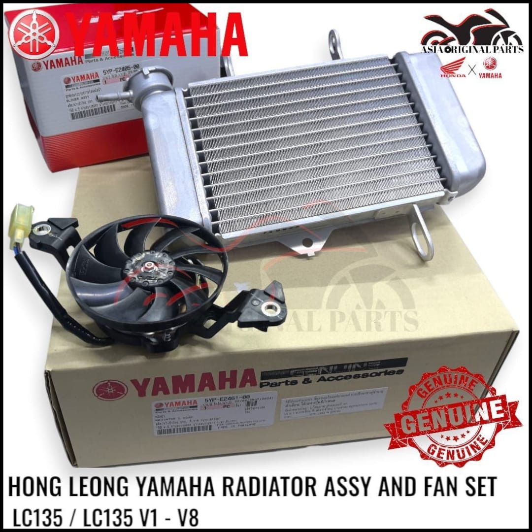 ORIGINAL HONG LEONG YAMAHA LC135 V1-V8 RADIATOR ASSY RADIATOR FAN 5YP ...