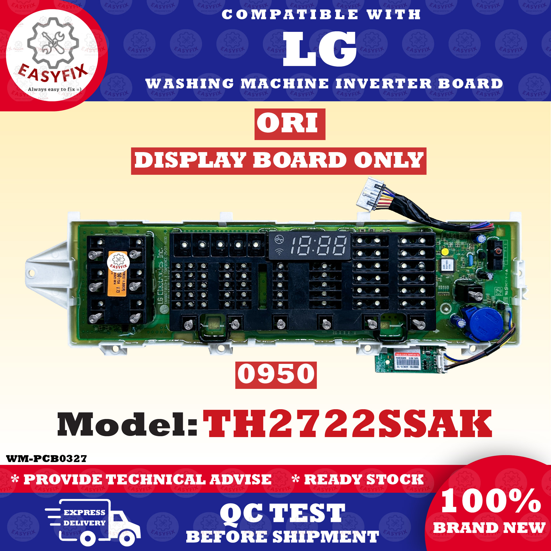 TH2722SSAK COMPATIBLE WITH LG WASHING MACHINE INVERTER BOARD (DISPLAY ...