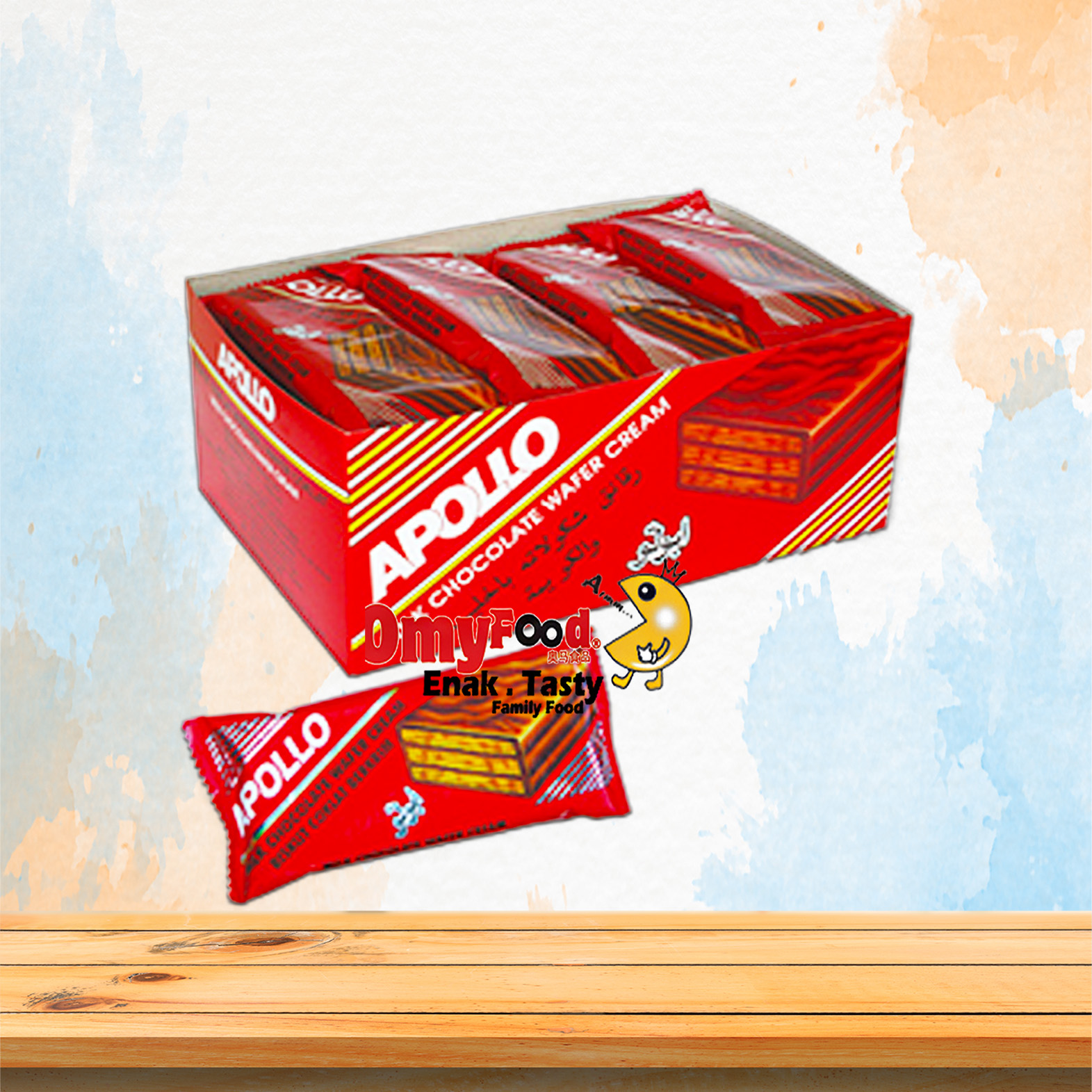 19g x 24pcs (1box) Apollo Milk Chocolate Wafer Cream [OmyFood] | Shopee ...