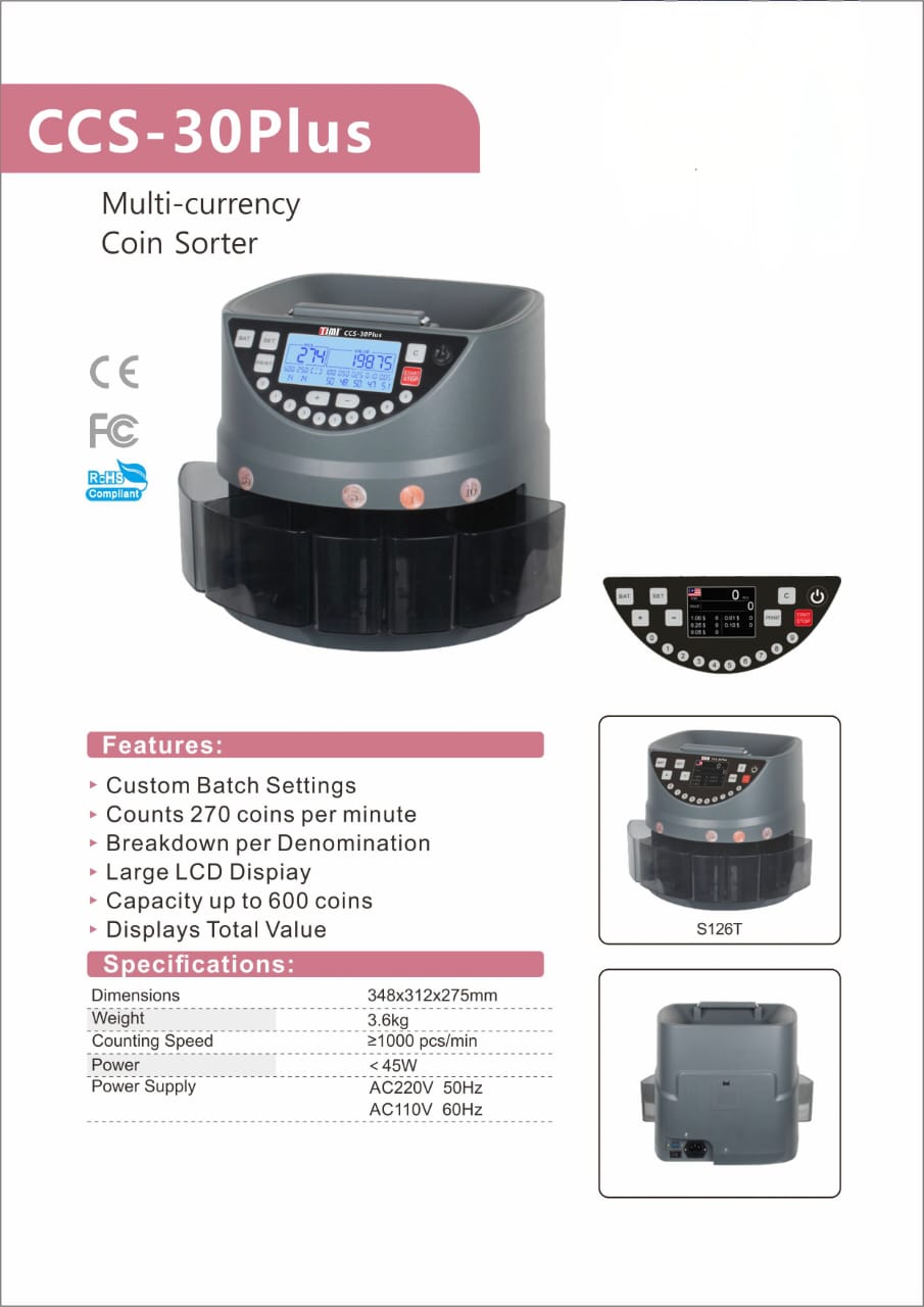 Coin Sorter Machine丨Coin Counter Machine丨Coin Counting Machine *CCS-20 ...