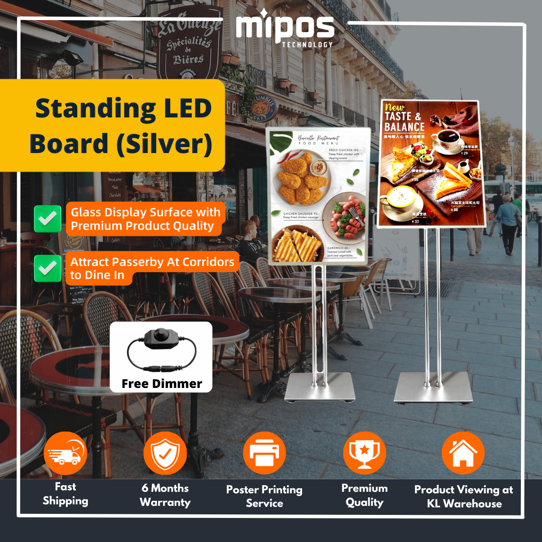 LED Menu Board Standing/LED Lightbox Menu Display Stand/Standing LED ...