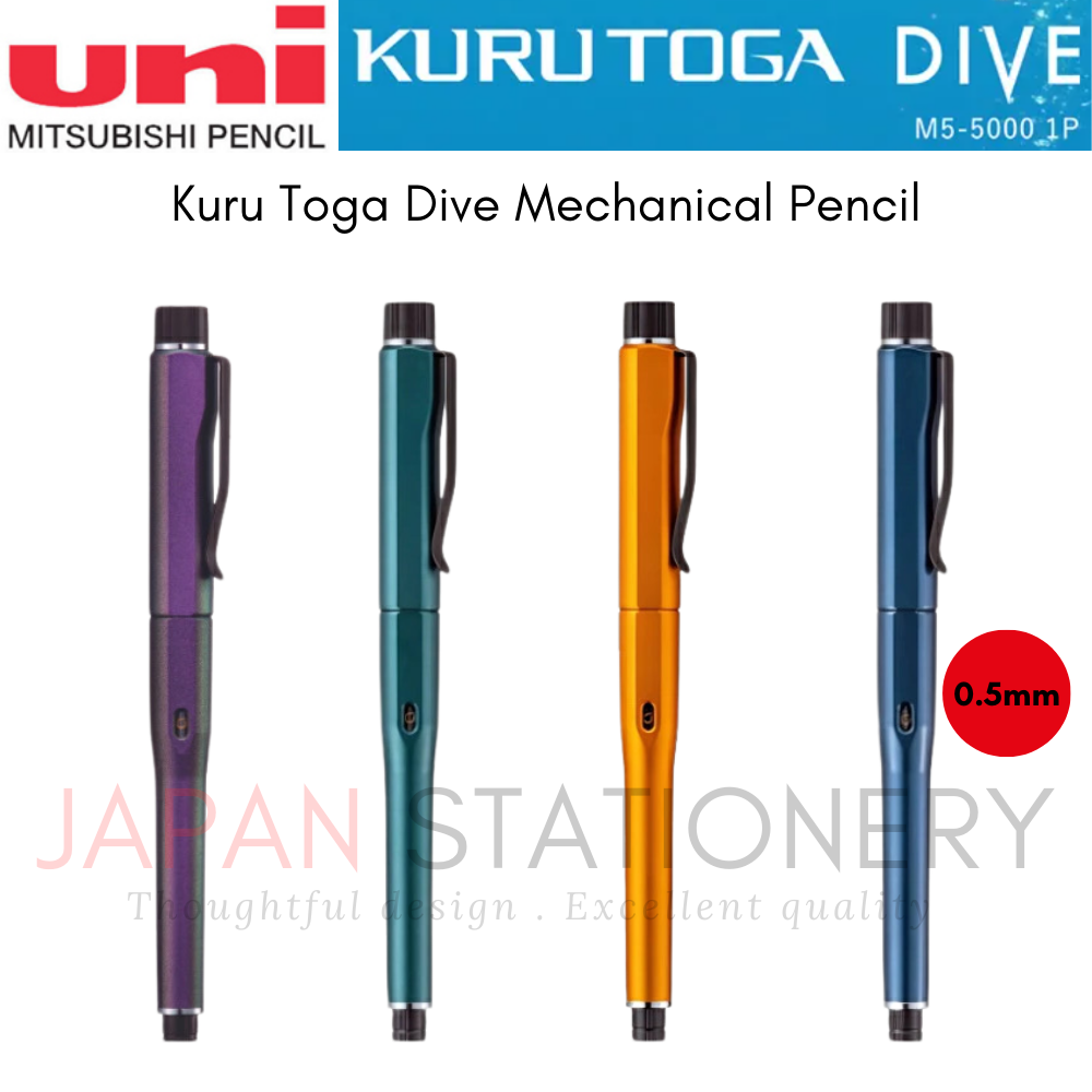 Mitsubishi Uni Kuru Toga Dive Mechanical Pencil – 0.5mm, Aurora Purple (M5-5000)