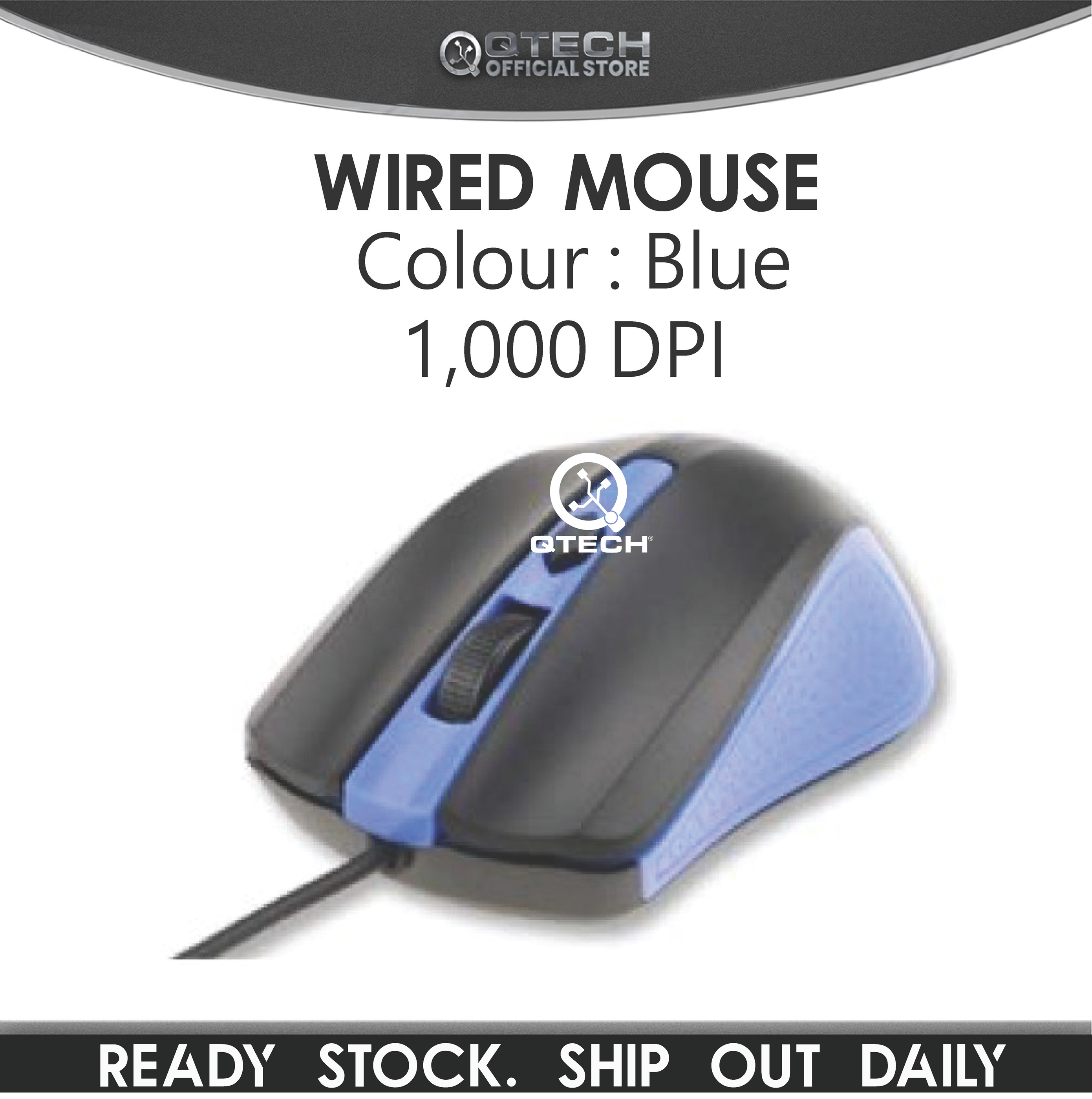 Ergonomic Design Wired USB 2.0 Optical Mouse with 1000 DPI for PC Mac ...