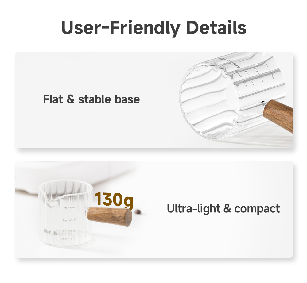 Simplus Espresso Shot Glass丨90mL丨Measuring Cup丨Coffee Cup丨High ...