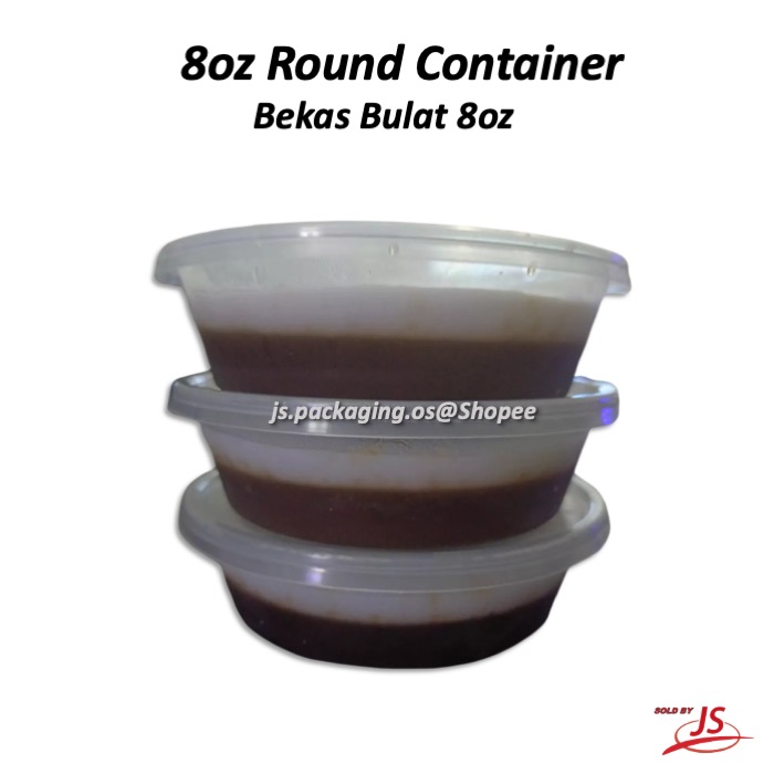 RC225 Microwaveable Round Food Container with Lid 8oz (50set/pkt) Bekas ...
