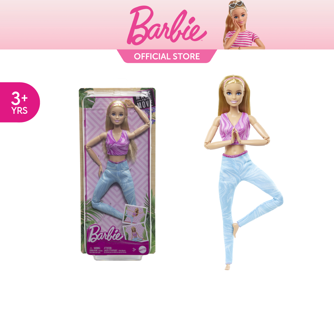 Barbie Made To Move Fashion Doll, Blonde Wearing Removable Sports