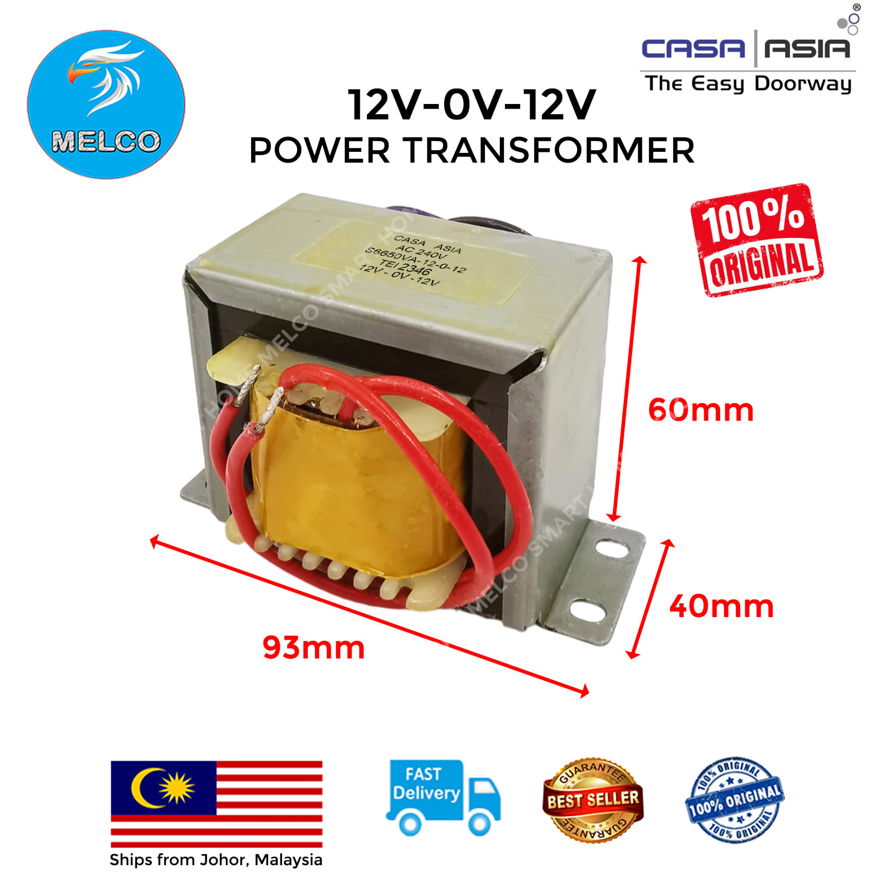 Transformer 12V-0-12VAC , 50VA , 75VA, 100VA Sliding Auto Gate System ...