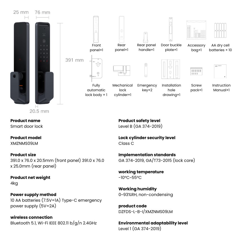 Xiaomi Face Recognition Smart Door Lock V1 / V2 / M30 / 4 Pro 3D ...