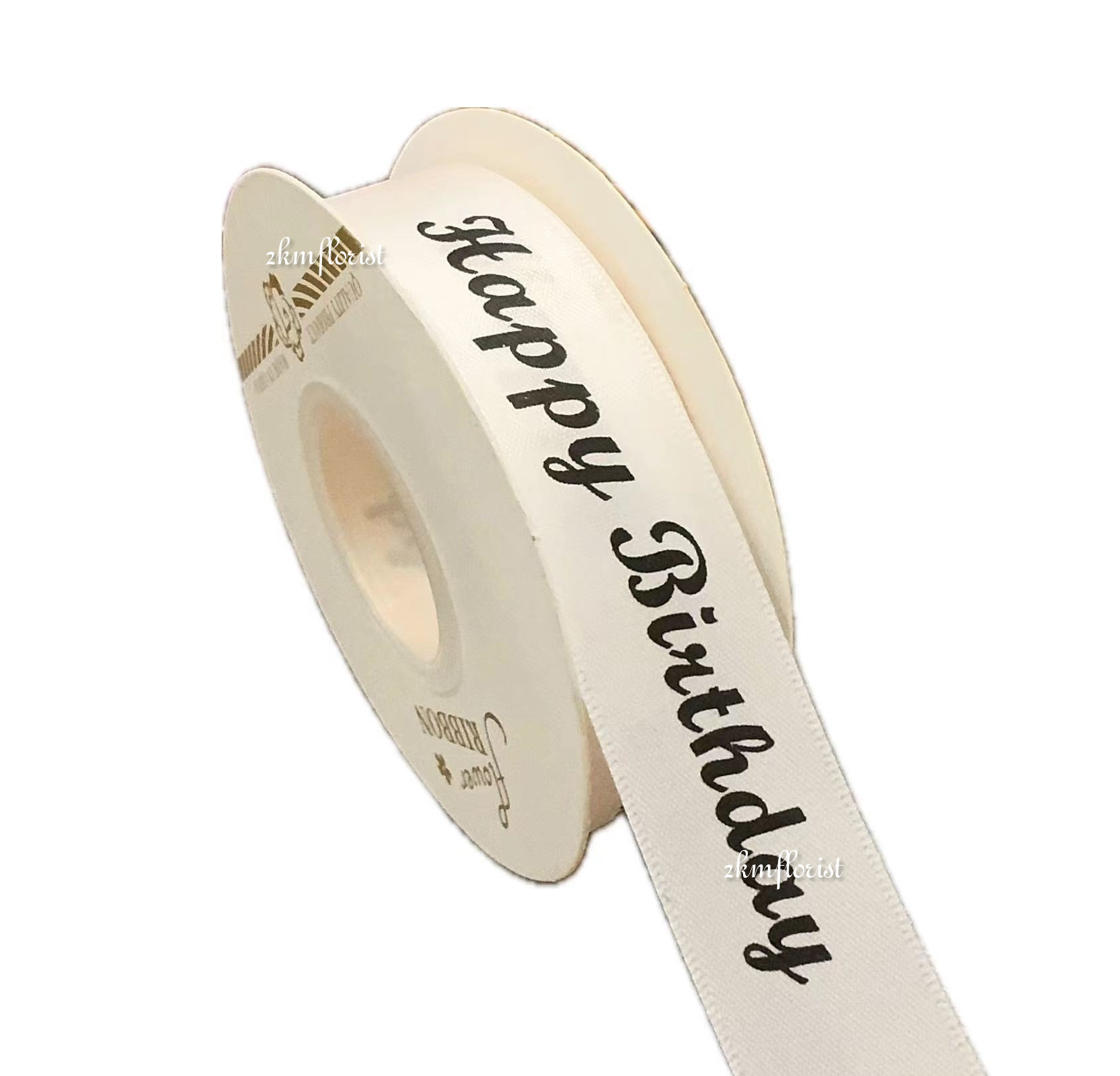 (22M) 2.5CM CLASSIC HAPPY BIRTHDAY Ribbon Reben Riben Ribben Ribon Gift ...