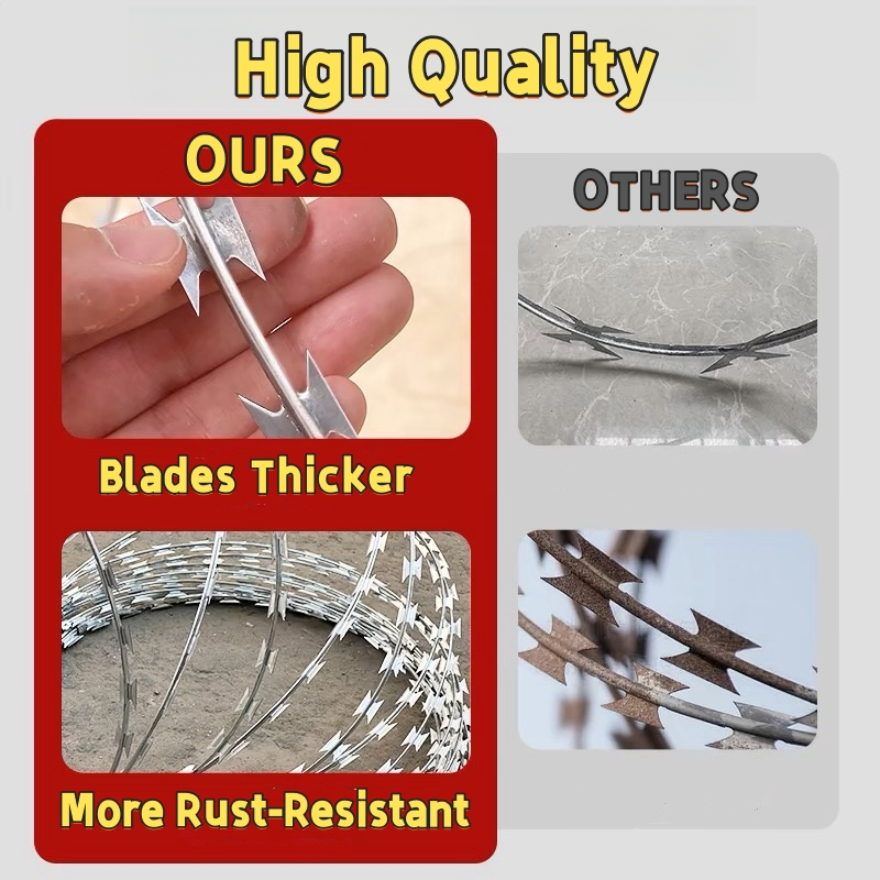 Razor Barbed Wire Barbed Wire Lurus Barbed Wire Kawat razor/Lurus ...