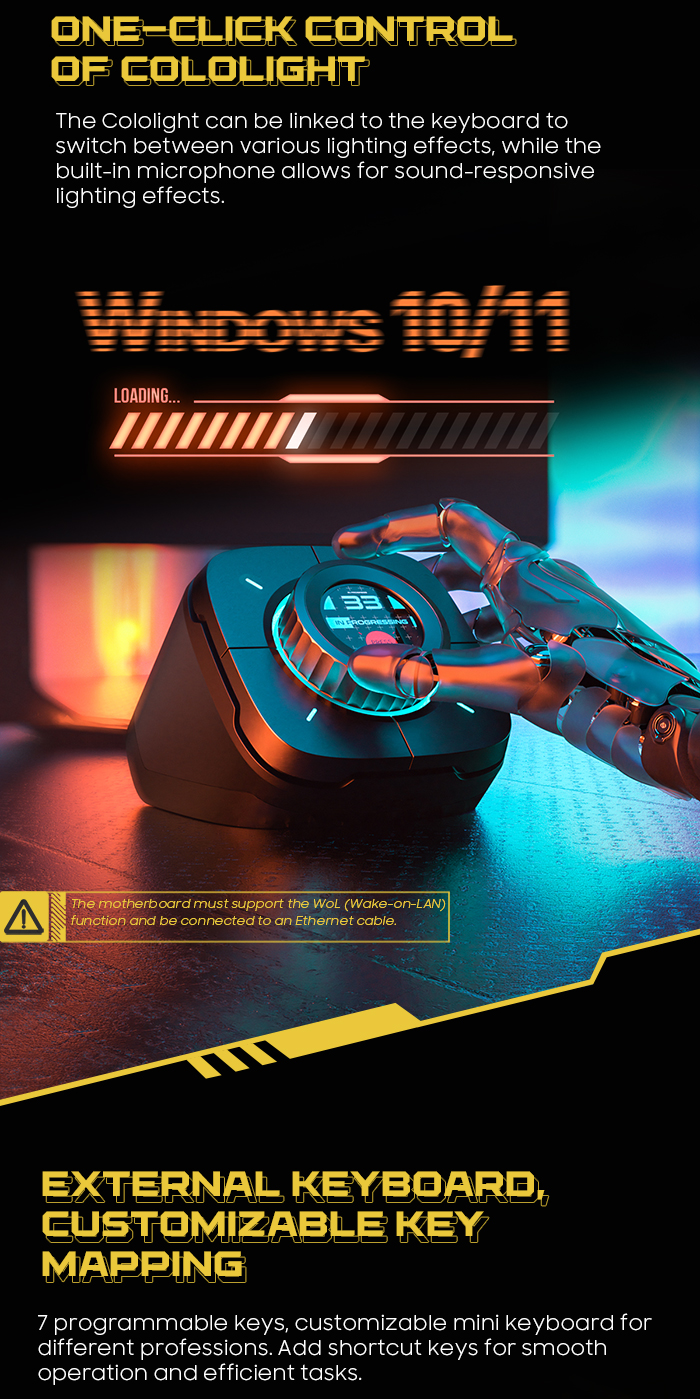 COLOLIGHT COLO PLAY Cyberpunk Desktop Controller Dekstop Clock PC ...