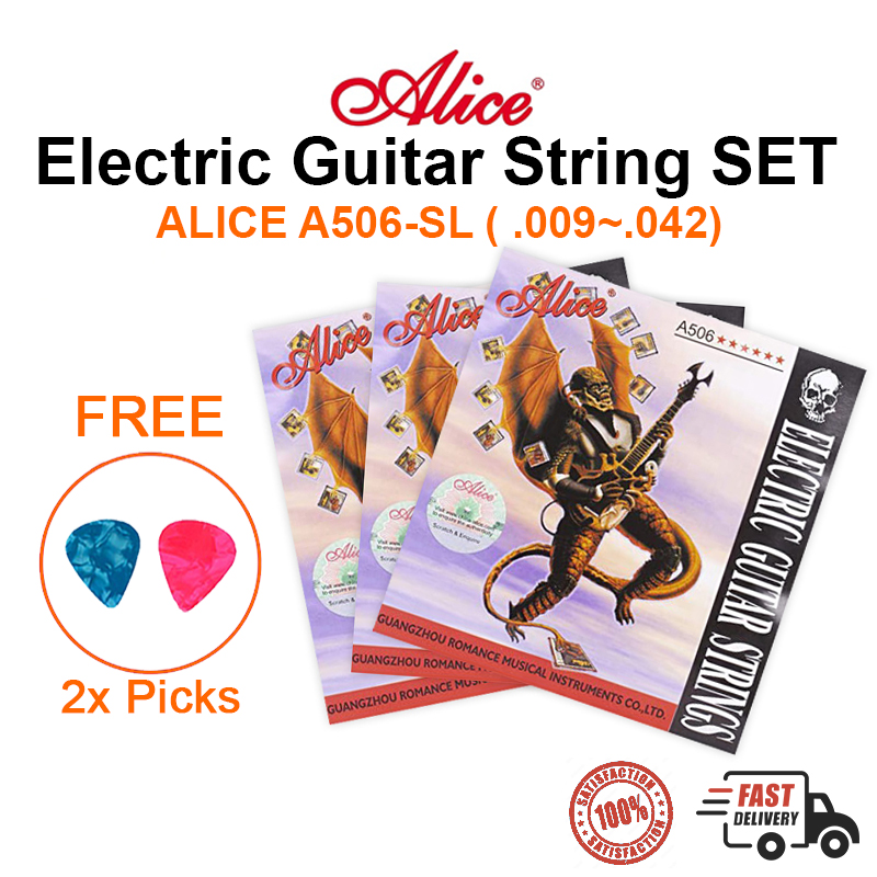 ALICE ( .009 ~ .042) A506-SL Electric Guitar String SET | Tali Gitar ...