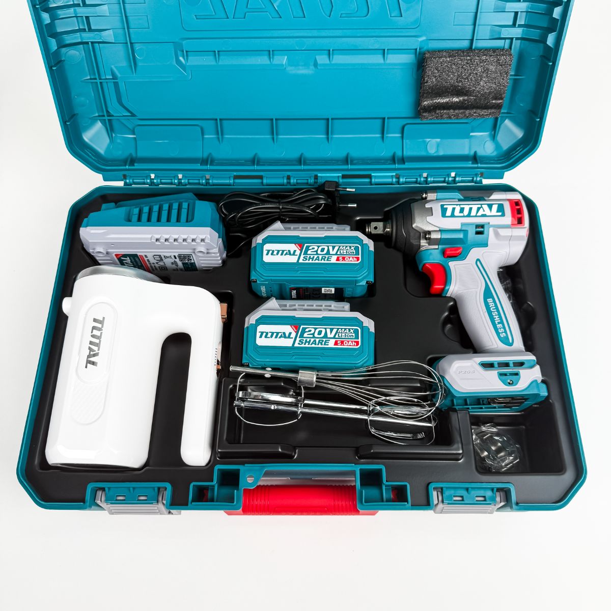 Total Cordless Combo Kit with Mixer & Impact Wrench (500nm/1/2"/20V ...