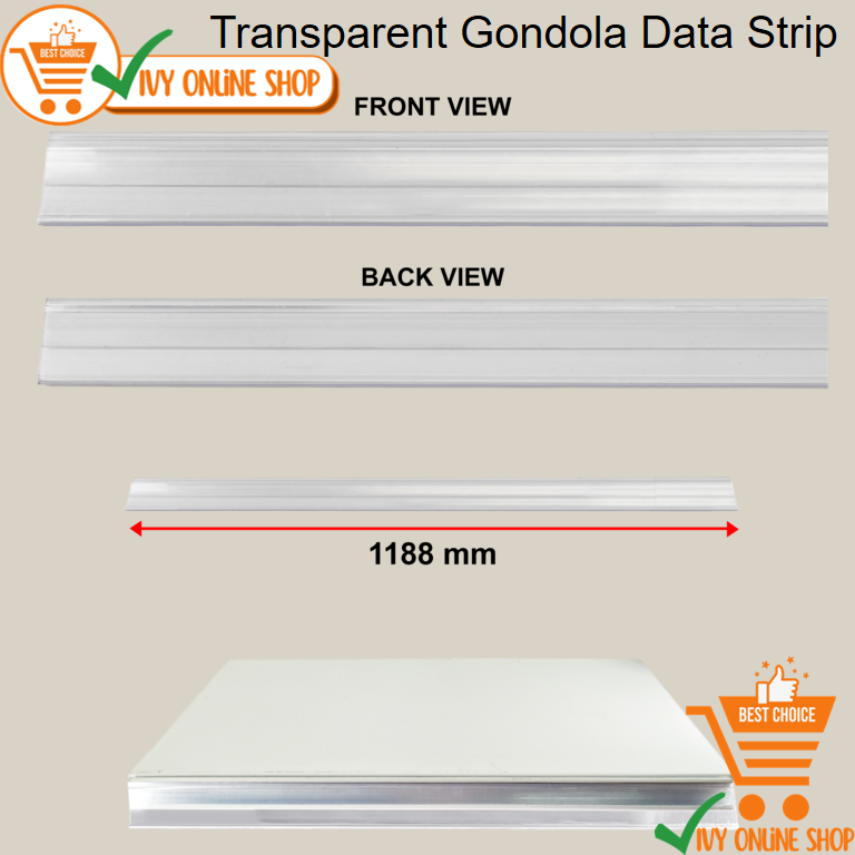Transparent Gondola Data Strip 1188mm/1pcs | Shopee Malaysia