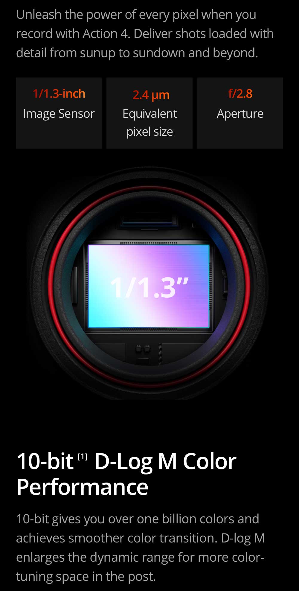 DJI Osmo Action Action Camera Sensor Stunning