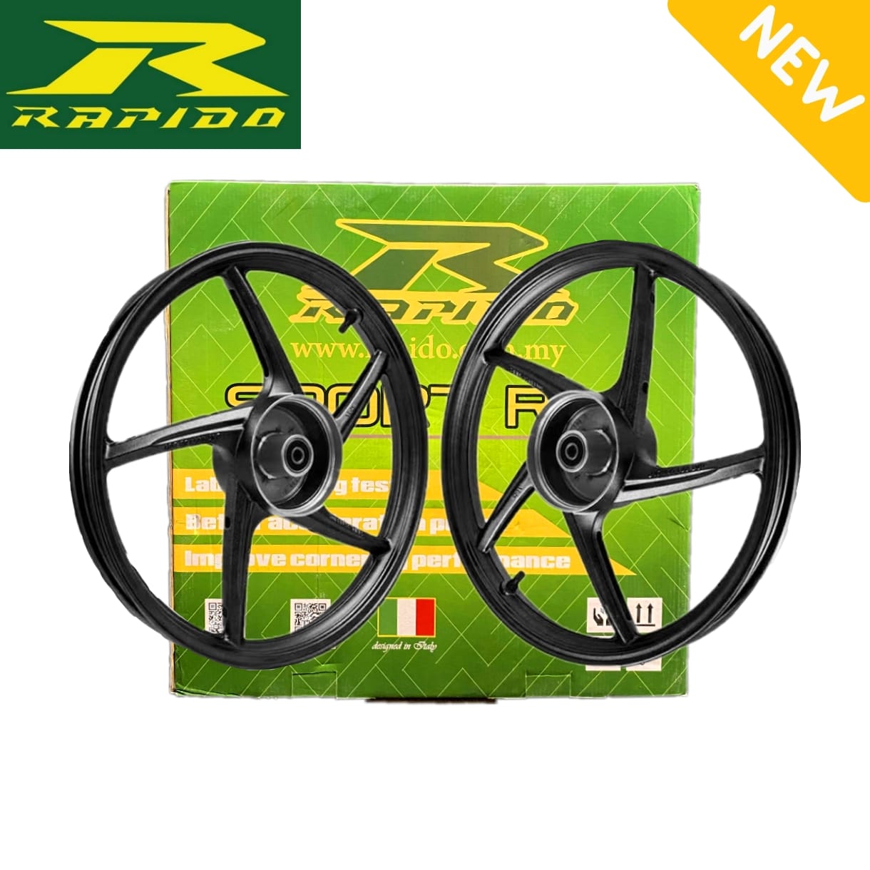 SPORT RIM RAPIDO GOLD HONDA WAVE 100 / EX5 KAMBING RAPIDO RIM 501 5 ...
