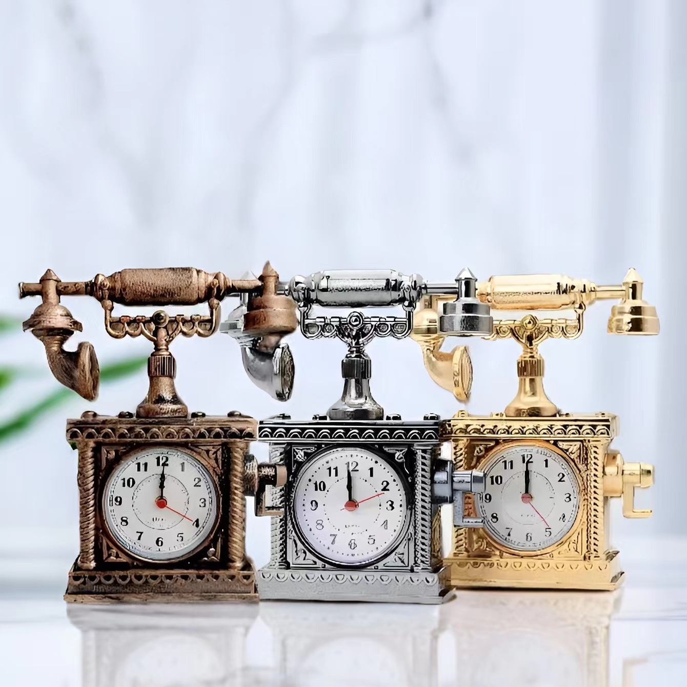 Jam Loceng Aesthetic Hiasan Klasik Alarm Clock Meja Console Table Decor ...