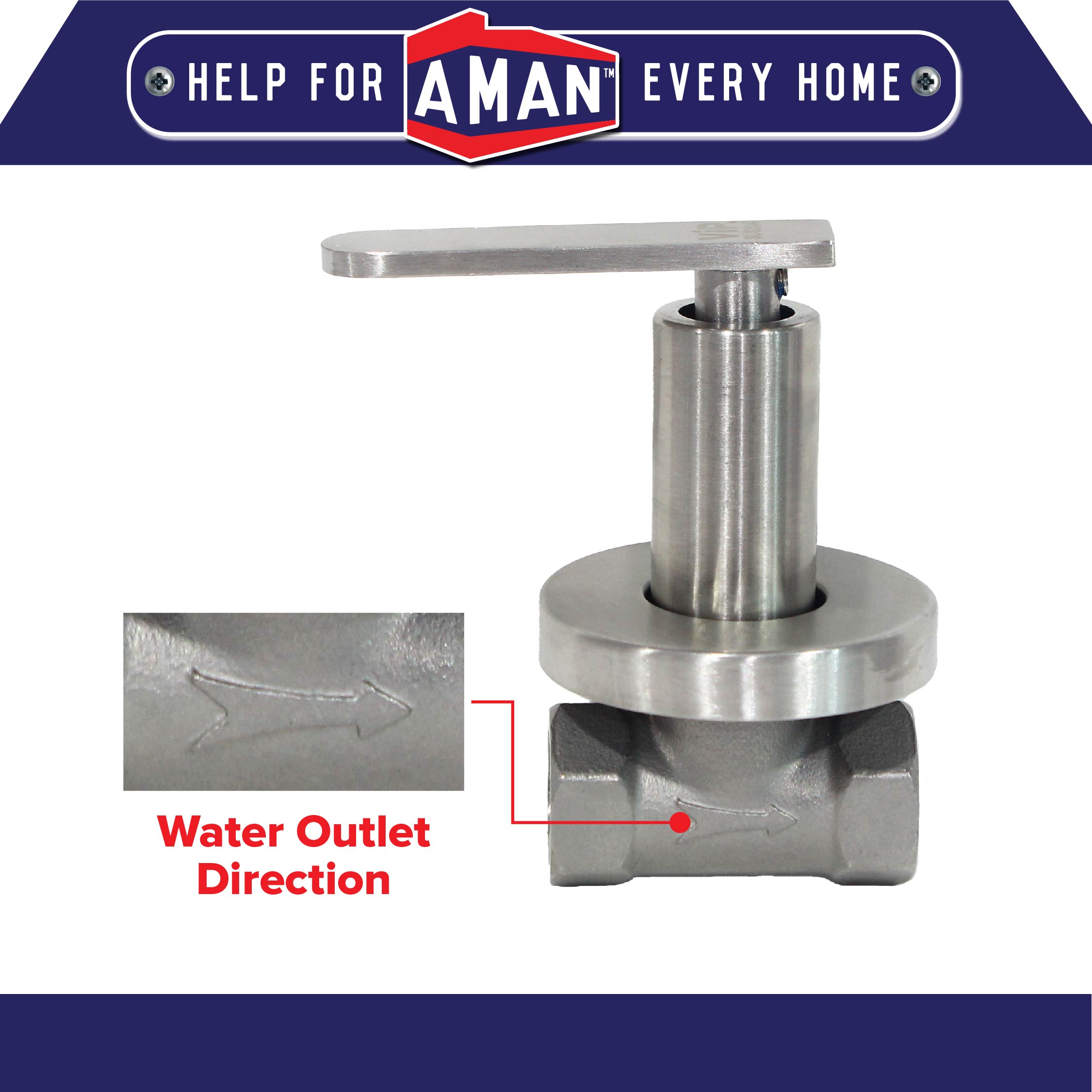 ViP Stopcock SUS304 Stainless Steel Bathroom Stop Cock Shower Valve ...