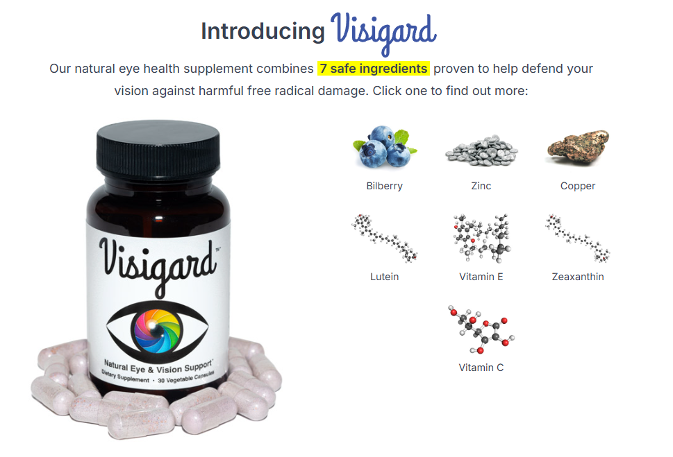 Nutreance Visigard Eye & Vision Support Supplement Clear Vision & Eye ...