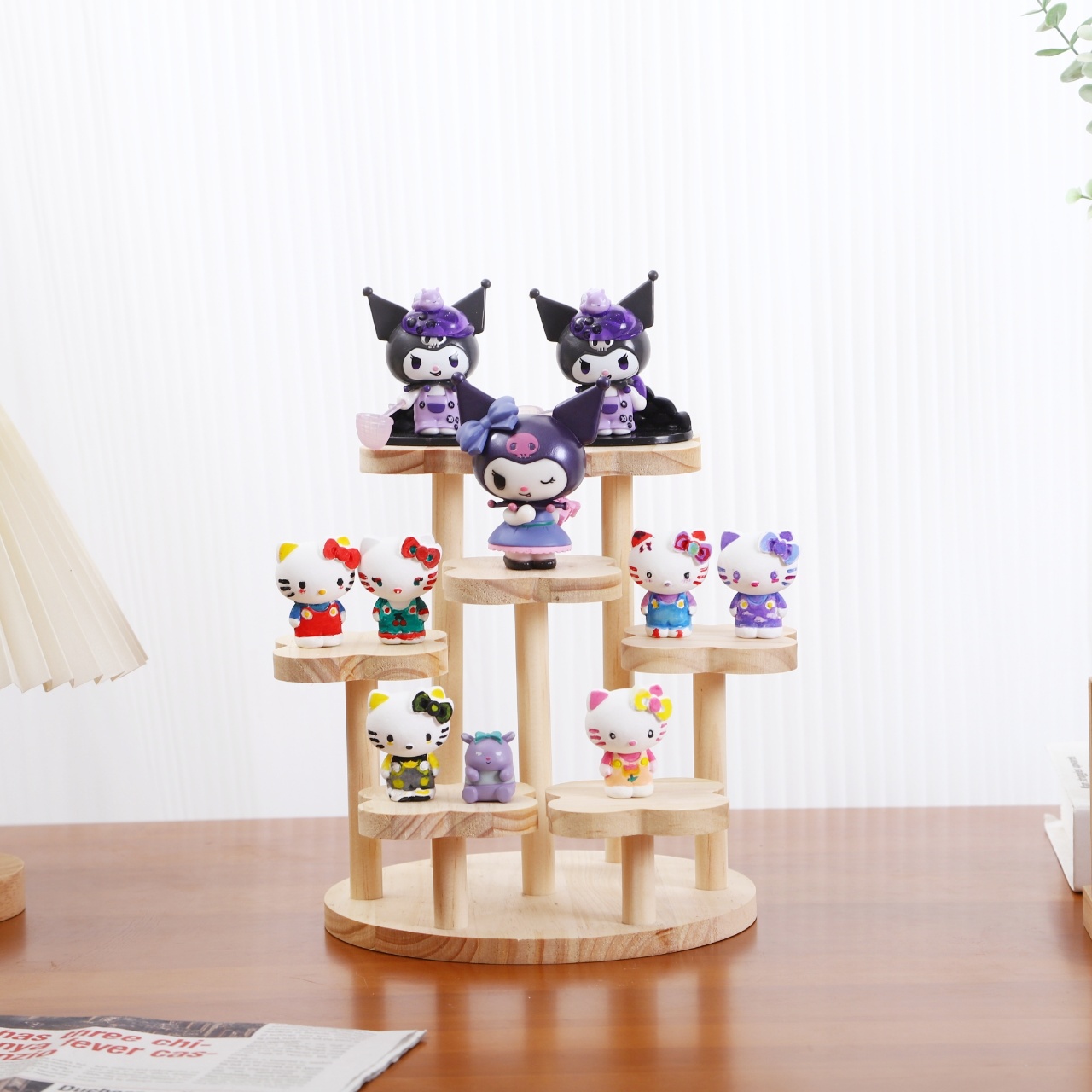 Popmart Display Rack Stand Wooden Display Ladder Labubu Display Rack ...