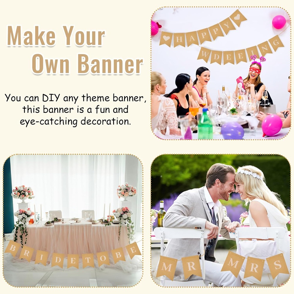 Customize Banner Brown Alphabet Letter DIY Banner Name Phrase Nama ...