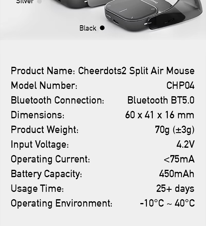 Cheerdots 2 Detachable Evo Mouse Wireless Touchpad Laser ChatGPT All-in ...