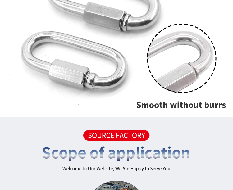 Uxcell 4mm Steel Chain Quick Links Screw Locking Chain Connector Ring Hook Clips 44 Lbs Gold Bronze 5 Pack - View #3