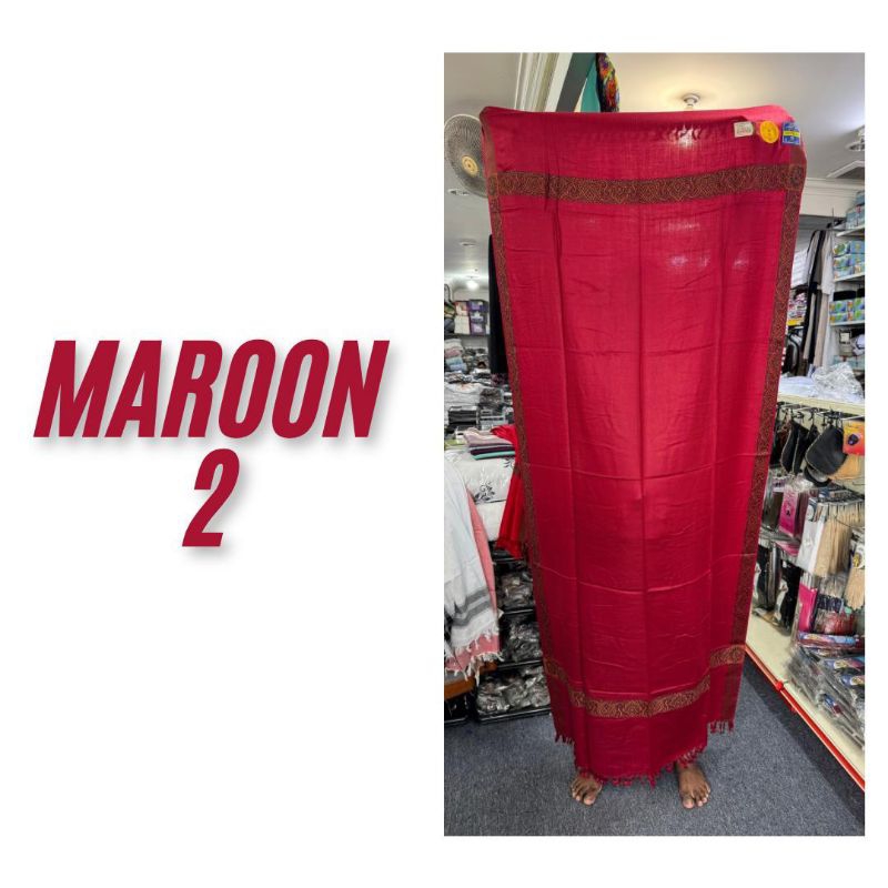 Ridak Kashmiri Premium Quality Kain Tebal Rida Selendang Bahu Lelaki ...