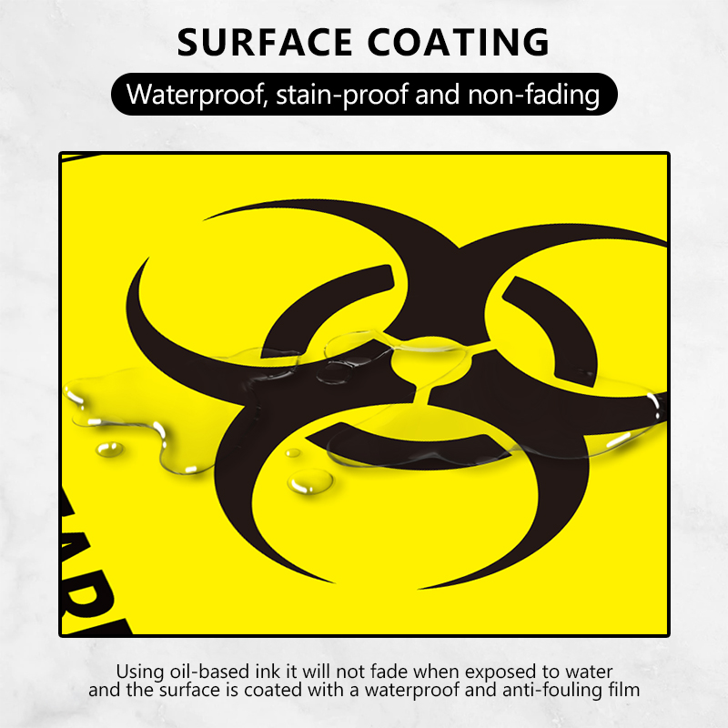 Caution Biohazard PVC Sticker Safety Label Warning Sign Premium ...