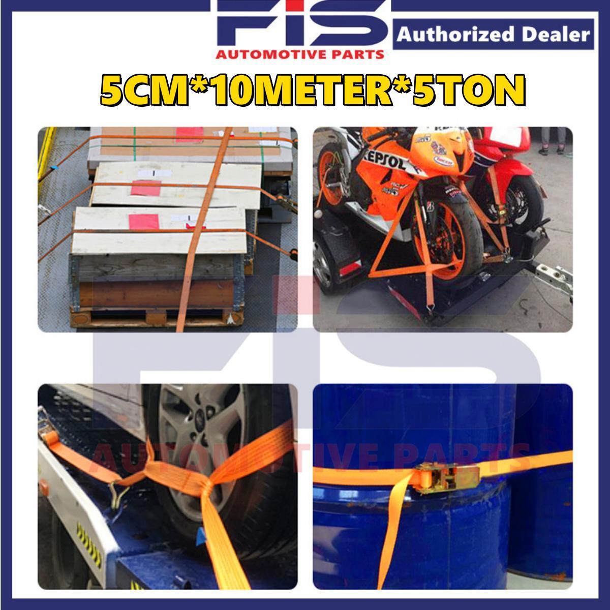 FIS Heavy Duty Truck Ratchet Tie Down Straps Cargo Lashing Belt Canvas ...