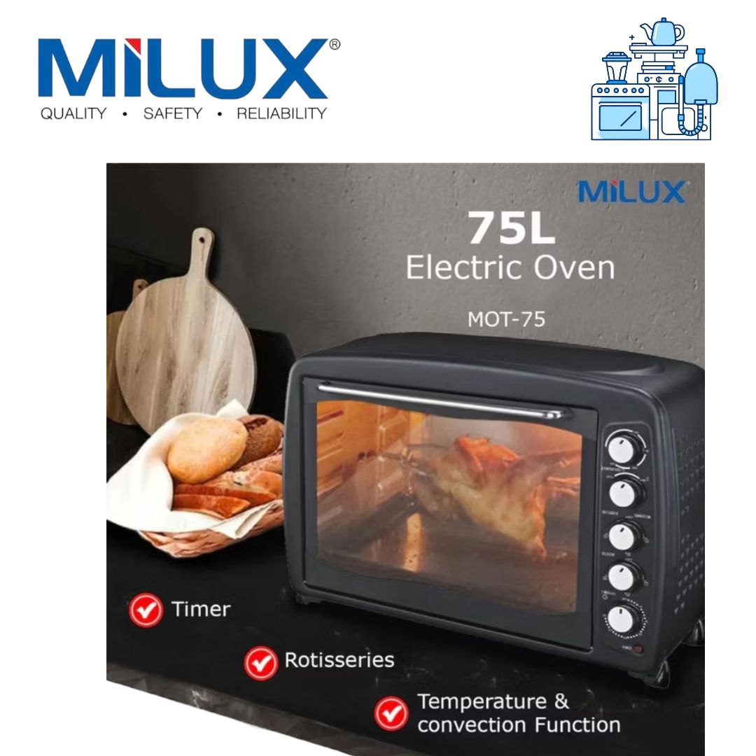 MILUX ELECTRIC OVEN 75L 2800W MOT-75 | Shopee Malaysia