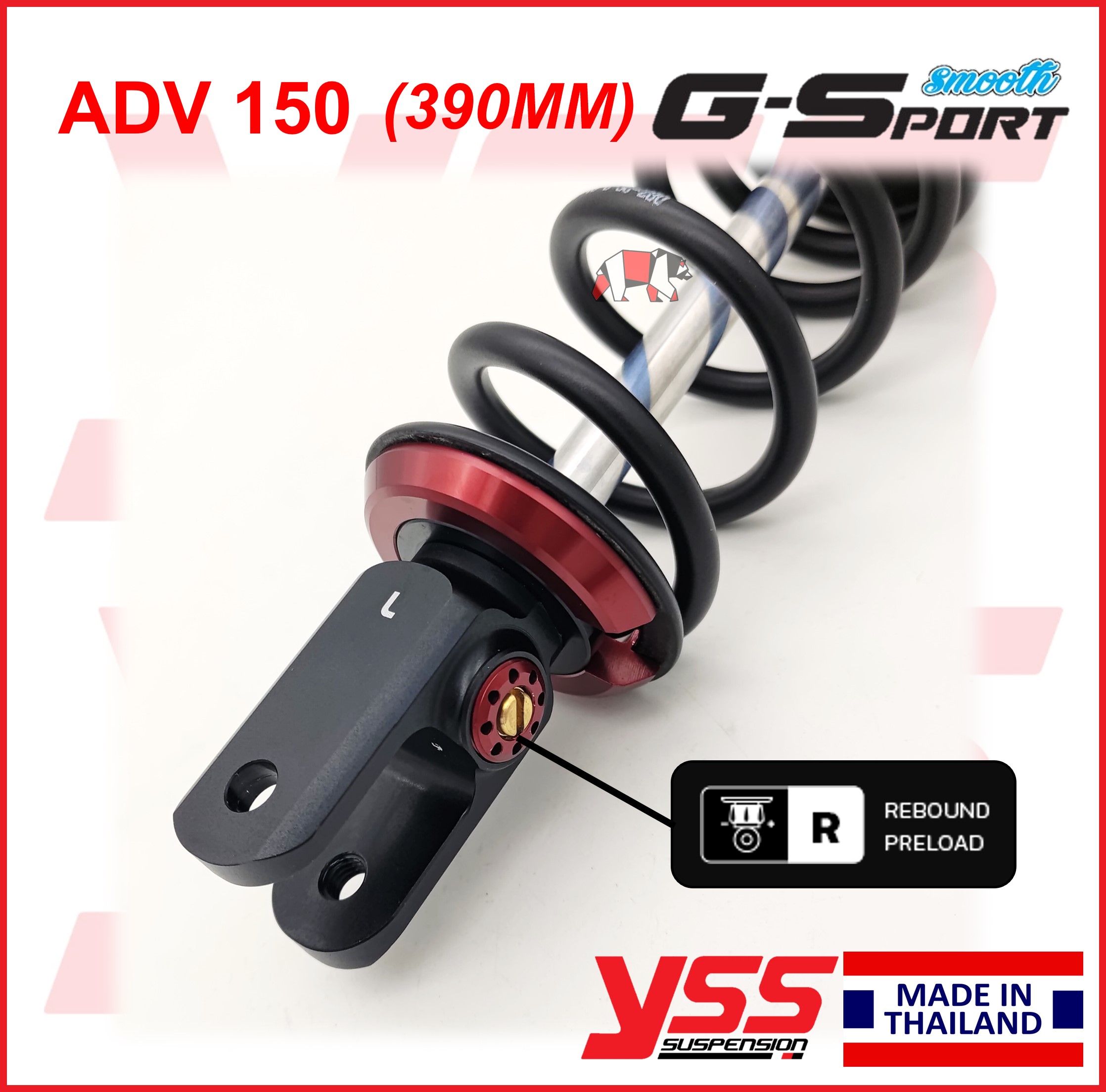 YSS ADV150 (390MM) GSport [Free Heavy Duty Spring] adjustable absorber ...