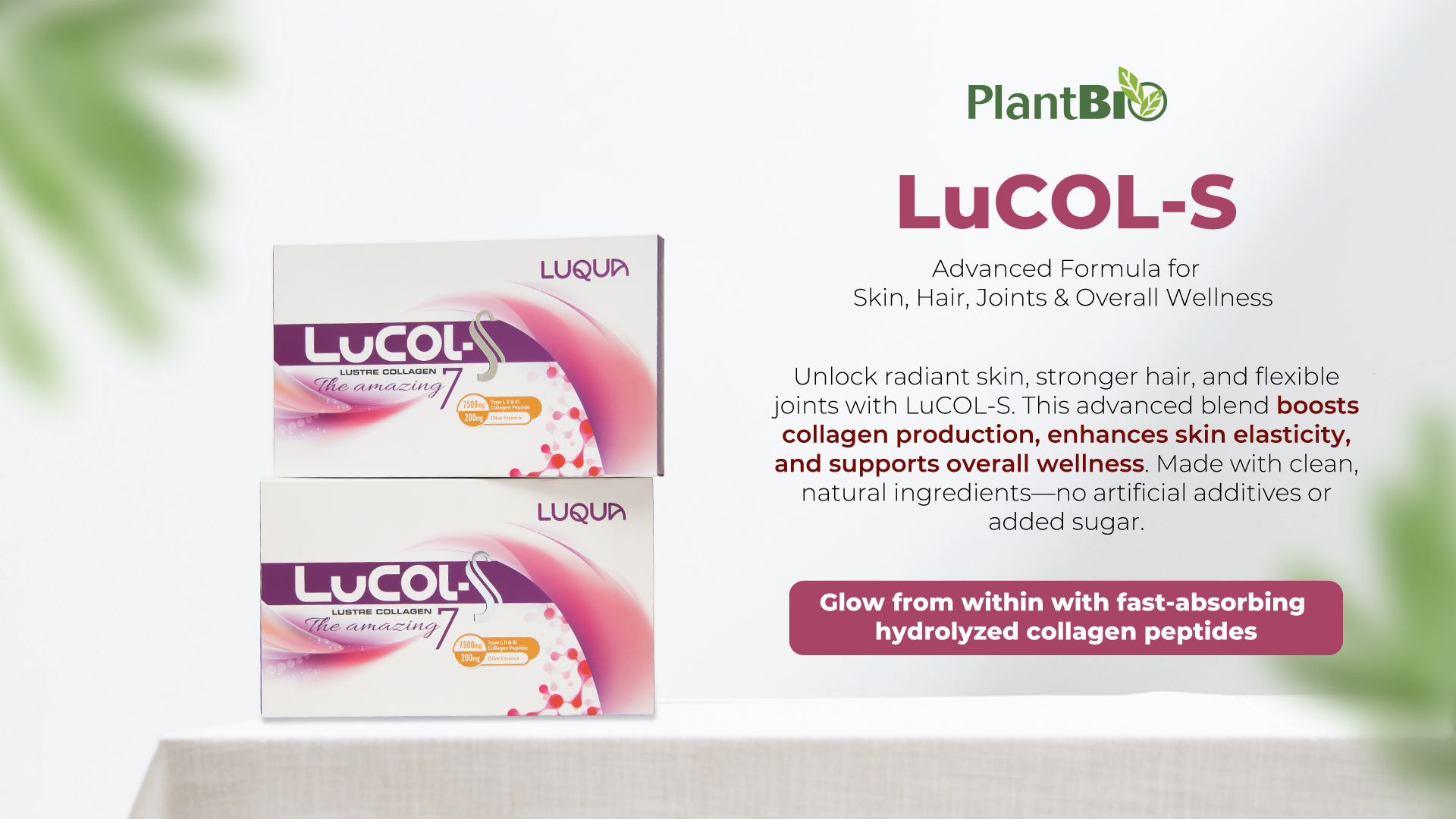 LUQUA Lucol-S - Hydrolyzed Collagen Peptide Whitening Supplement ...