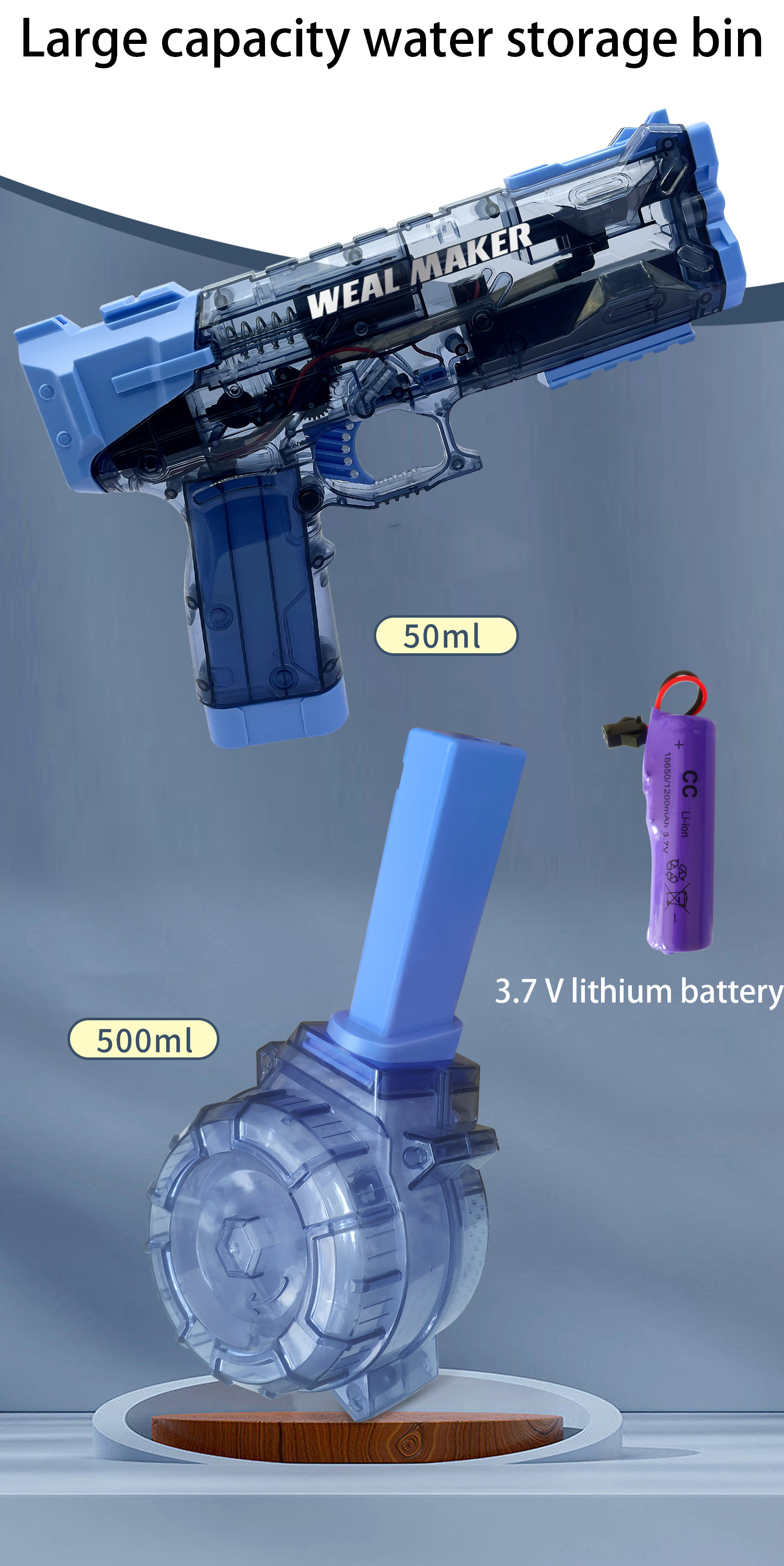 Weal Maker Electric Water Gun Burst Guns Ice Toy Ourdoor Swimming Pool ...
