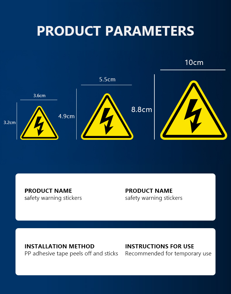 PVC Warning Sticker Danger High Voltage Electric Warning Safety Label ...