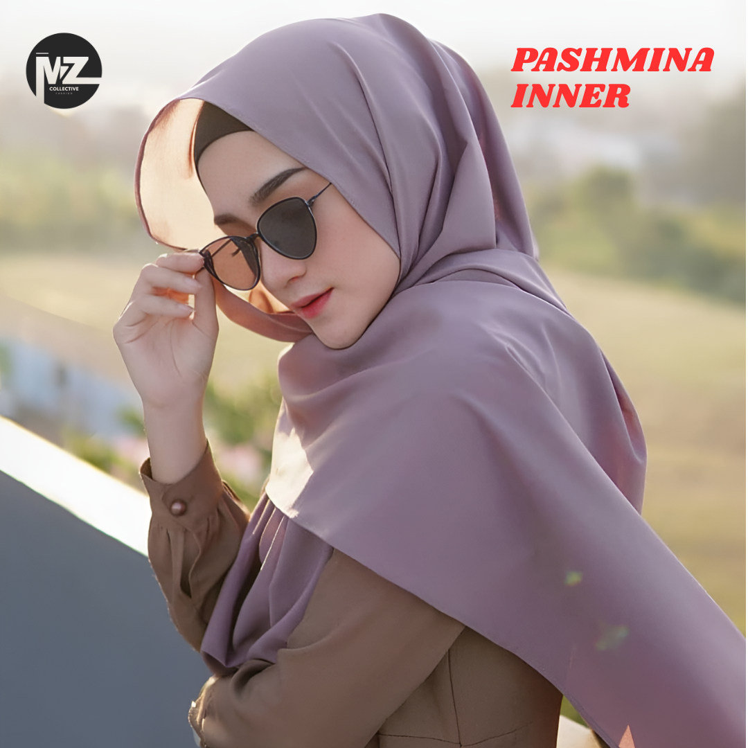 Pashmina INNER/INSTANT || inner neck kain cotton shawl 1.8 meter cotton ...