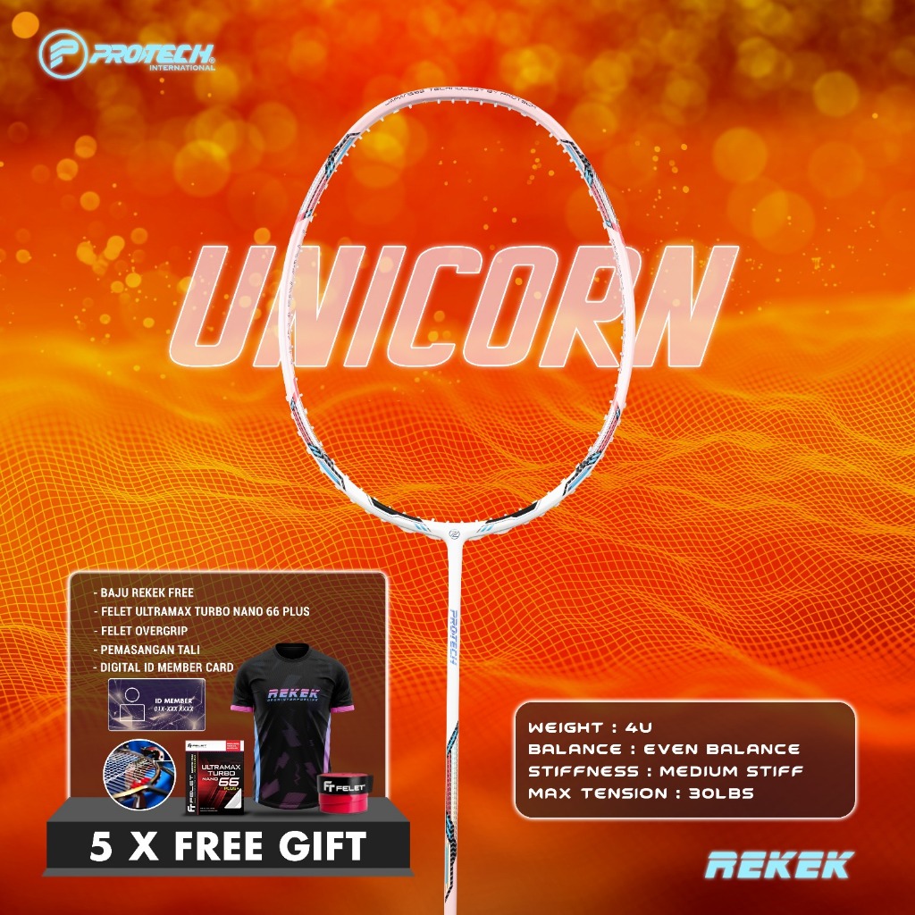 PROTECH Magic Unicorn Performance (4U) & Unicorn Lite (5U) Badminton ...