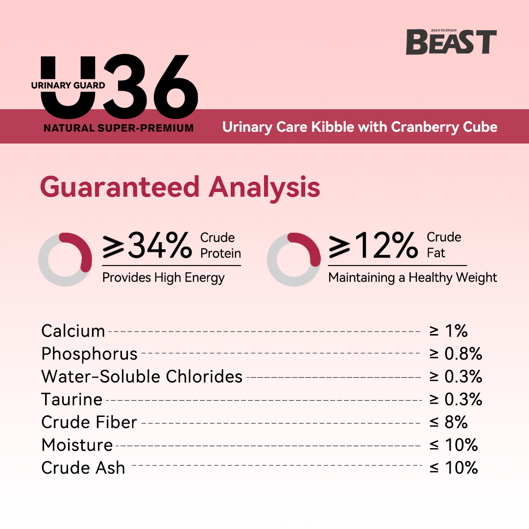 BEAST U36 Urinary Guard Super-Natural Premium Cat Dry Food Urinary Care ...