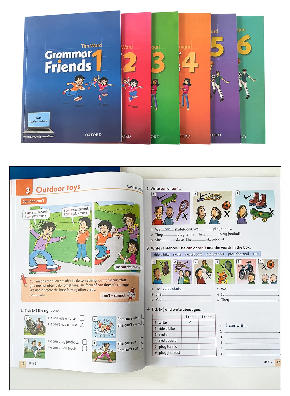 6 Books Grade 1-6 Oxford Grammar Friends in English learning Reading ...