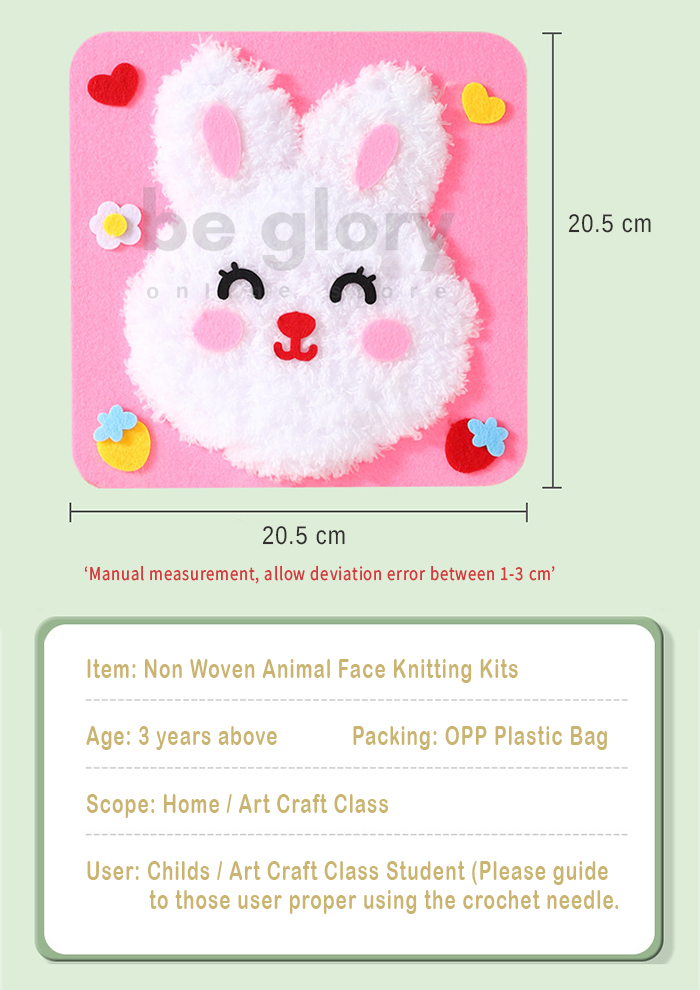 Children Handmade Threading Cartoon Wool DIY Embroidery Material Kit ...