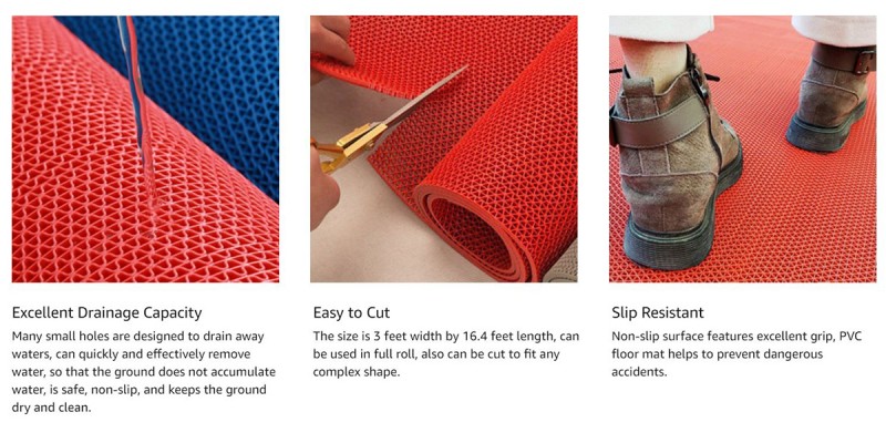 15m Anti Slip Floor Mat Alas Kaki Bilik Air Non Slip Bathroom Mat ...