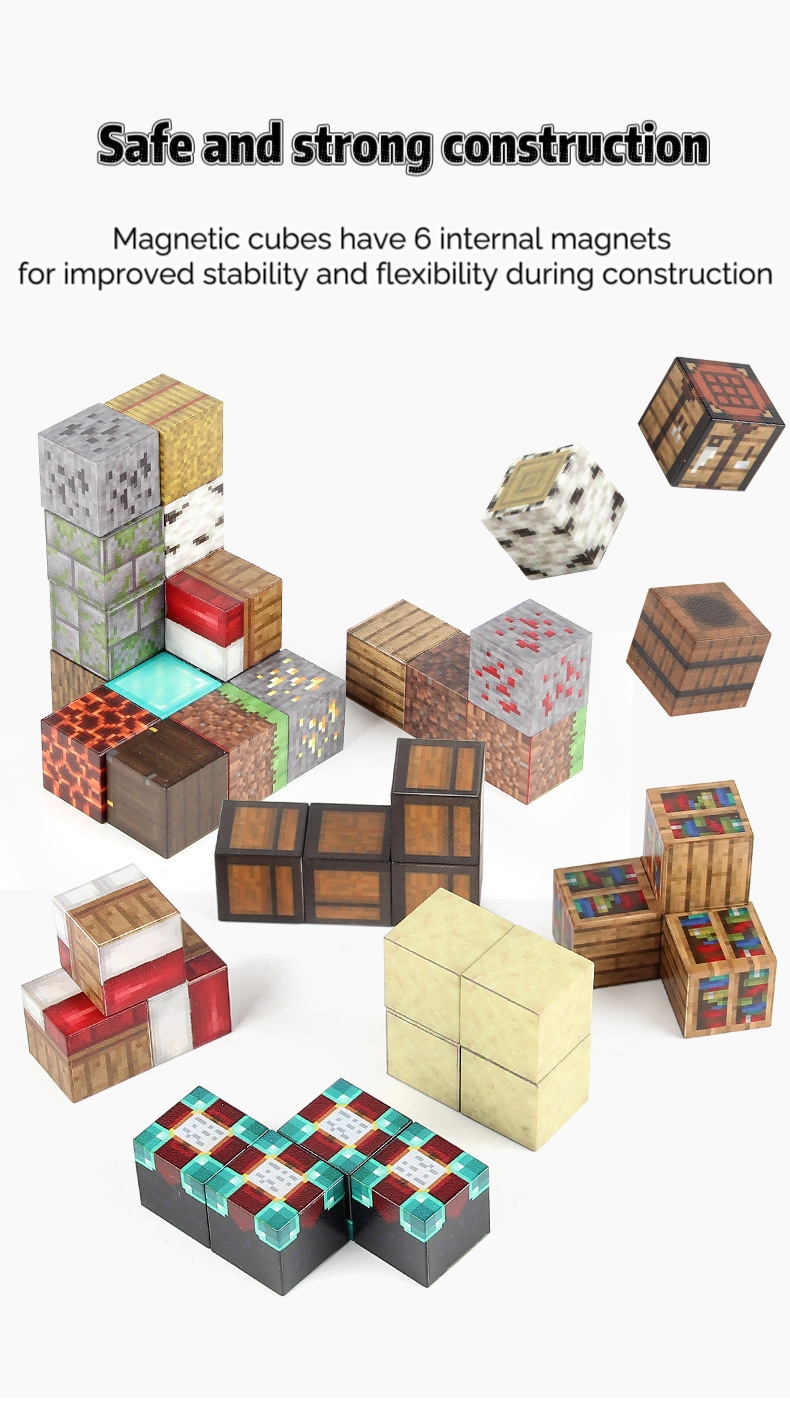 100/200pcs Magnetic Building Block DIY Magnetic Cube Blocks Toy For ...