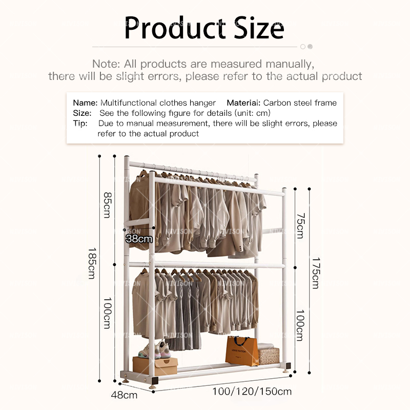 NIVISON Garment Rack Steel Clothes Pole Rak Baju Gantung Clothing ...