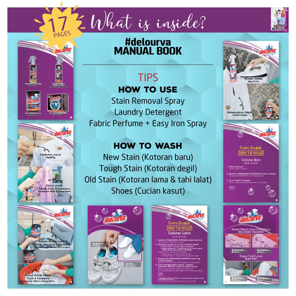 [ LAUNDRY ] NOTE USER GUIDE BOOK l COLOURFUL GIFT l BUKU NOTA CARA GUNA ...