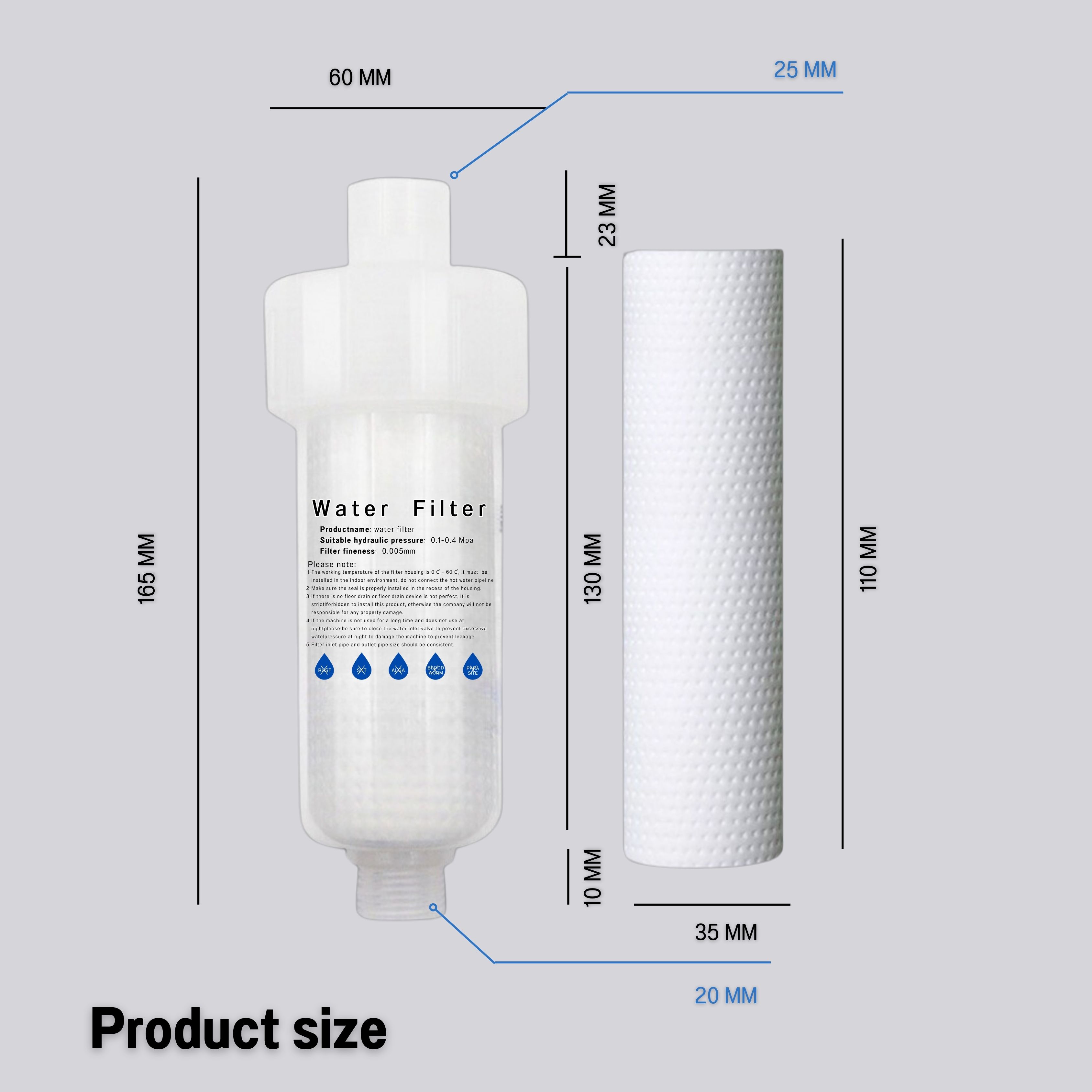Faucets Purification Bathroom Shower Filter Water Purifier PP Cotton ...