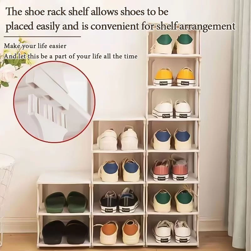 Shoe Rack Multi-layer Folding Narrow Shoe Rack Plastic Simple Shoe Rack ...