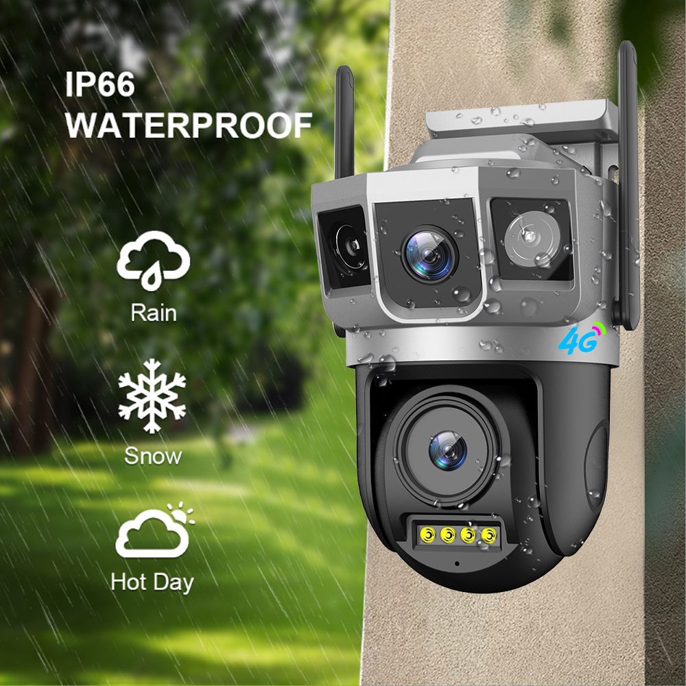 V380 Pro 4G Sim card Three Screen SC23 Outdoor Waterproof Wifi 360 Cctv ...