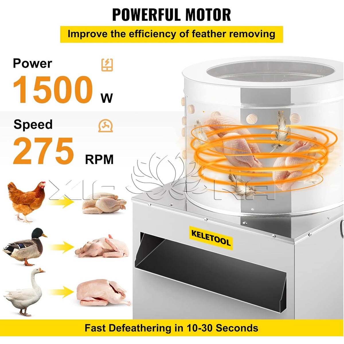550MM chicken fowl feather remover machine 22